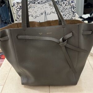 Celine Charcoal Leather Tote